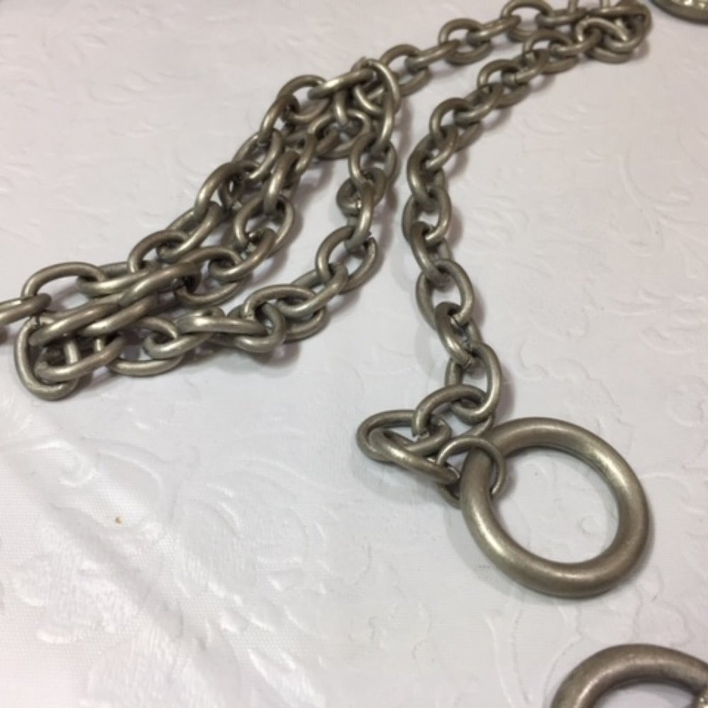 Chico's Silver Toned Rhinestones Chained Belt - Picture 3 of 7